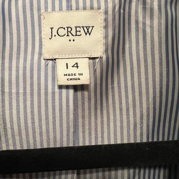 J.Crew Navy Wool-Blend Tailored Blazer | Classic Notched Lapel | Size 12 - Picture 5 of 9